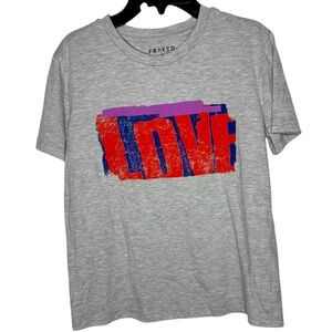 Gray‎ “Love” Graphic T-Shirt